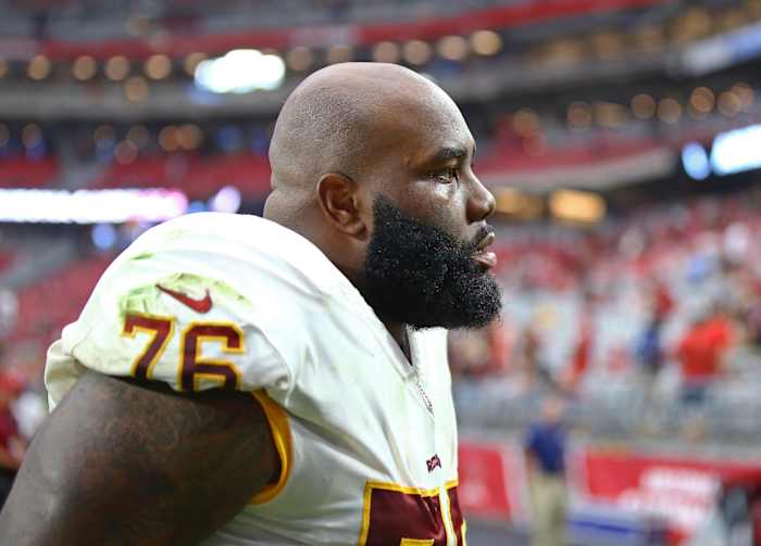 Washington Football Team offensive lineman Morgan Moses